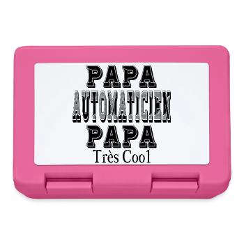 Papa Automaticien Papa Très Cool - Boîte à goûter - rose - Devant
