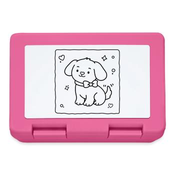 Süßer Babywelpe | Lulu Lotus - Brotdose - Pink - Vorne