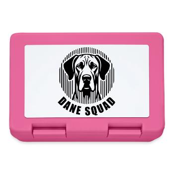 Dane Squad – Minimalist linear silhouette Hund - Brotdose - Pink - Vorne