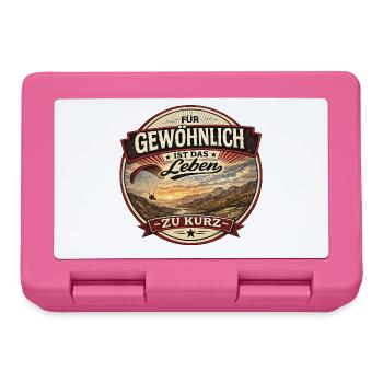 Paragliding Vintage Spruch Design - Brotdose - Pink - Vorne