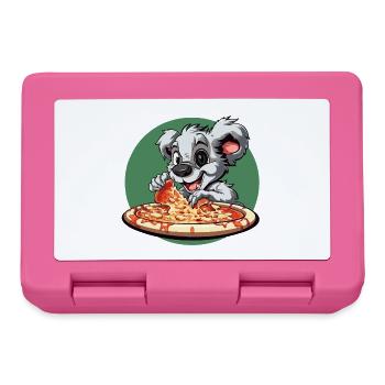 Pizza Dog Cartoon: Cheese Adventure - Lunchbox - pink - Front