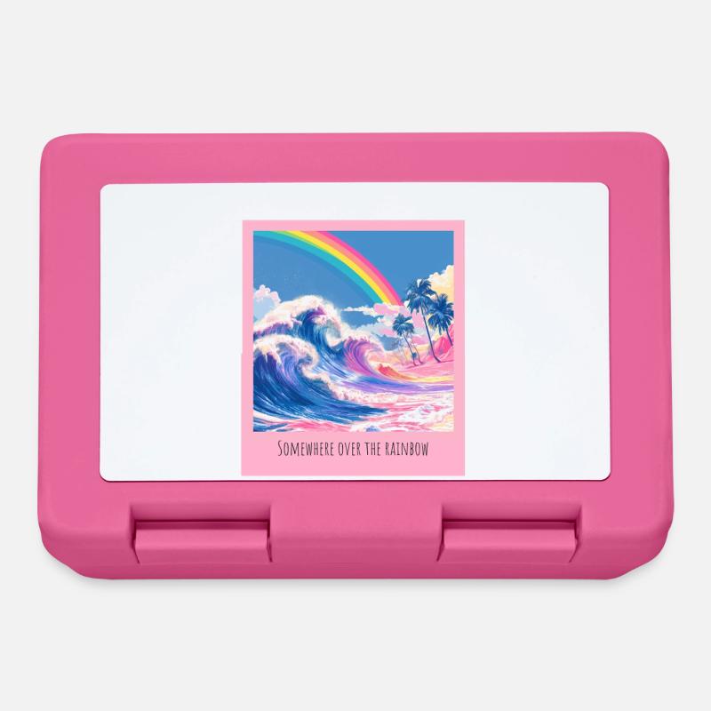 Rainbow Beach Rétro Wave - Boîte à goûter - rose