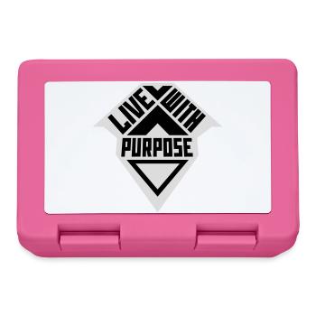 Live With Purpose Motivation Sinn Mindset Spruch - Brotdose - Pink - Vorne