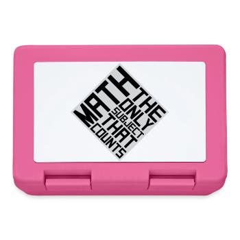 Math The Only Subject That Counts Nerd Mathe Logo - Lunchbox - pink - Front