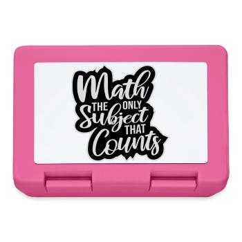 Math The Only Subject That Counts Nerd Mathe Logo - Lunchbox - pink - Front