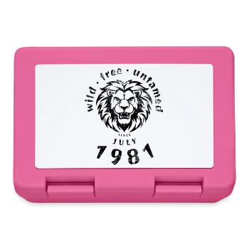 45th birthday Wild, free & untamed since 07/1981 - Lunchbox - pink - Front