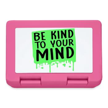Be Kind To Your Mind Lustig Psychisch Gesund Logo - Brotdose - Pink - Vorne