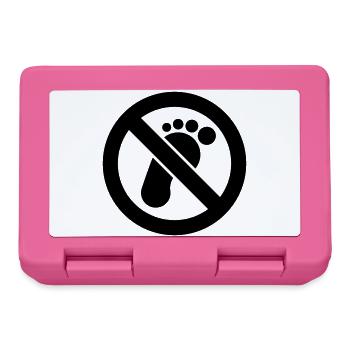 No trespassing. Barefoot walking prohibited - Lunchbox - pink - Front
