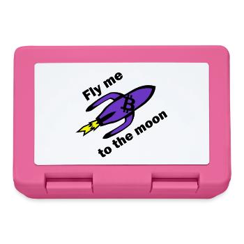 Bitcoin Rakete Violett - Brotdose - Pink - Vorne