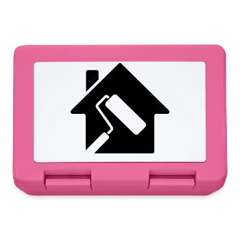 Motif de rouleau à peinture de la maison de peintre - Boîte à goûter - rose - Devant
