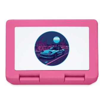 Harbor Run — Teal Roadster am Neon Port - Brotdose - Pink - Vorne