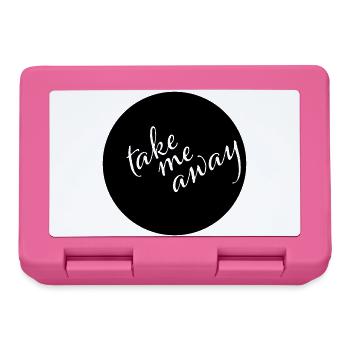 Take Me Away Minimalist Saying Shirt - Lunchbox - pink - Front