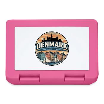 Emblème Nyhavn rétro du Danemark de Copenhague - Boîte à goûter - rose - Devant