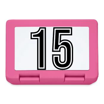 Symbole numérique 15 - Boîte à goûter - rose - Devant