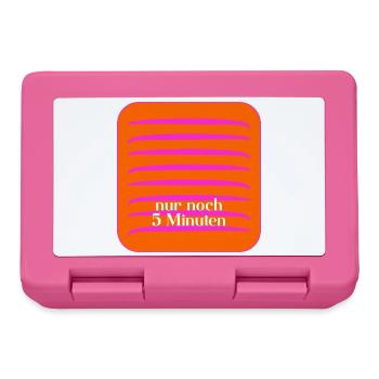 Ausrede 5 Minuten - Brotdose - Pink - Vorne