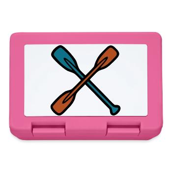 Crossed paddle graphic - Lunchbox - pink - Front