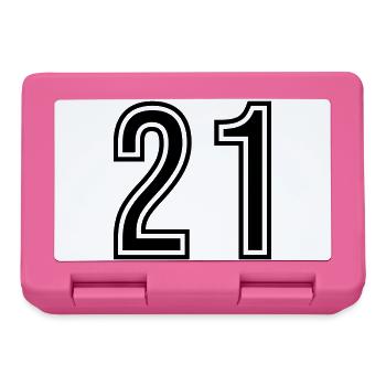 21 Symbole numérique - Boîte à goûter - rose - Devant