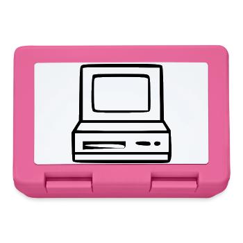 Cadeau vintage des années 80 et 90 pour ordinateur rétro - Boîte à goûter - rose - Devant