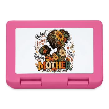 Silhouette de fleurs de la Mère radieuse - Boîte à goûter - rose - Devant