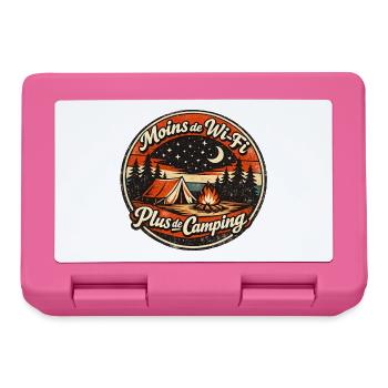 Moins de Wi-Fi plus de Camping - Boîte à goûter - rose - Devant