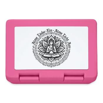 Inspirez l’amour, expirez la lumière - Namasté Lotus Yoga - Boîte à goûter - rose - Devant