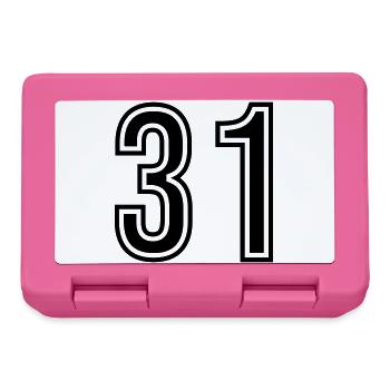 31 Number symbol - Lunchbox - pink - Front