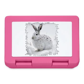 Winter bunny in the snow - Lunchbox - pink - Front
