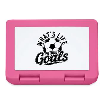 Soccer Goals Emblem - Lunchbox - pink - Front