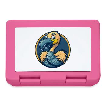 Flamingo Kawaii Maskottchen Cartoon Clipart Logo Abzeichen - Brotdose - Pink - Vorne