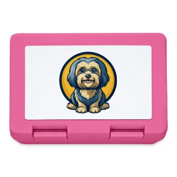 Havanesischer Hund Kawaii Maskottchen Cartoon Clipart Logo - Brotdose - Pink - Vorne