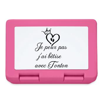 Je_peux_pas_j-ai_btise_avec_Tonton - Boîte à goûter - rose - Devant