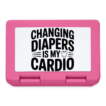 Changing Diapers Is My Cardio - Lunchbox - pink - Front