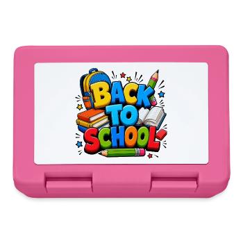 Colorful Back to School Supplies - Lunchbox - pink - Front