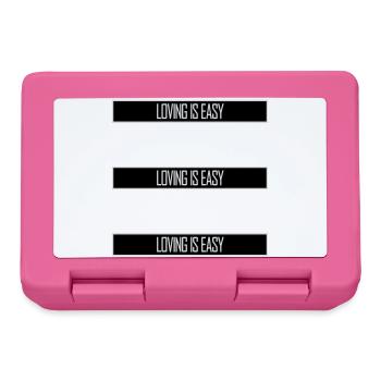 Loving Is Easy Inspirierend Romantisch Spruch Logo - Brotdose - Pink - Vorne