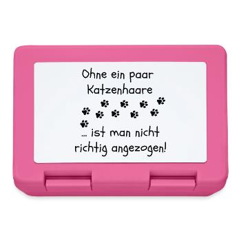 OHNE KATZENHAARE, KATZE, CATLOVER, KATZEN, CAT - Brotdose - Pink - Vorne
