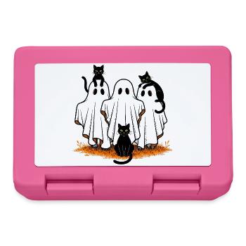 Halloween Ghost Cats - Lunchbox - pink - Front