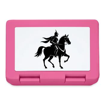 Knight and Horse - Lunchbox - pink - Front