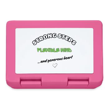 Strong Steps, Flexible Mind – Generous Heart - Lunchbox - pink - Front