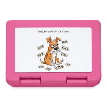 Tous les produits dérivés drôles de chiens en colère - Boîte à goûter - rose - Devant