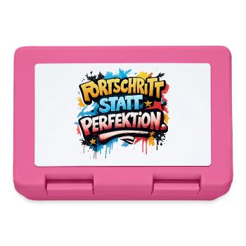 Fortschritt statt Perfektion - Brotdose - Pink - Vorne