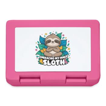 Mein Inner_Sloth umarmen - Brotdose - Pink - Vorne