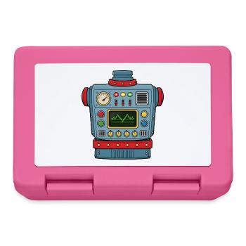 Cool Comic Robot – Futurative Design - Lunchbox - pink - Front