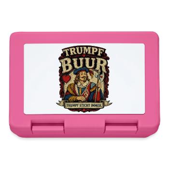 Trumpf Buur - das T-Shirt für  Jassfreunde - Brotdose - Pink - Vorne