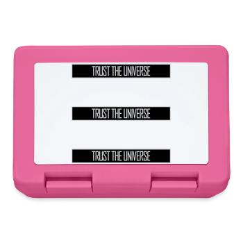 Trust The Universe Spirituell Universum Zitat Logo - Brotdose - Pink - Vorne
