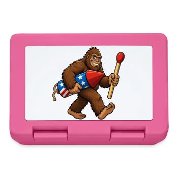 Bigfoot-Feuerwerkskörper zum 4. Juli für Männer - Brotdose - Pink - Vorne