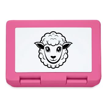 Süßes Schafsgesicht - Brotdose - Pink - Vorne