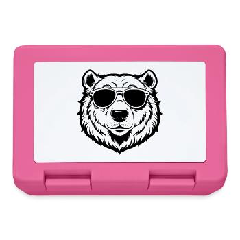 Cooler Eisbär mit Sonnenbrille - Brotdose - Pink - Vorne