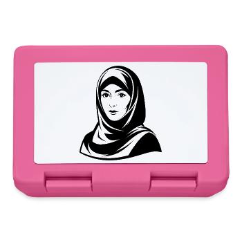 Hijab-Frau - Brotdose - Pink - Vorne