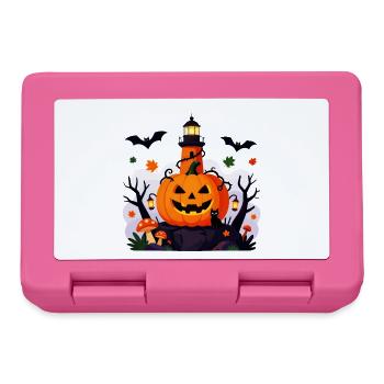 Jack-O-Laternen-Leuchtturmnacht - Brotdose - Pink - Vorne