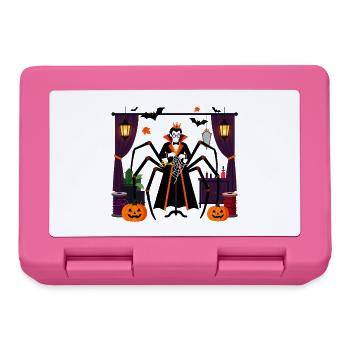 Gekrönte Vampirspinne Halloween-Nacht - Brotdose - Pink - Vorne